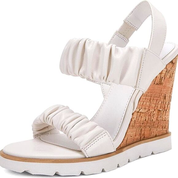 (57-3702) PIEPIEBUY Womens Open Toe Platform Wedge Sz 8.5 - Picture 1 of 11
